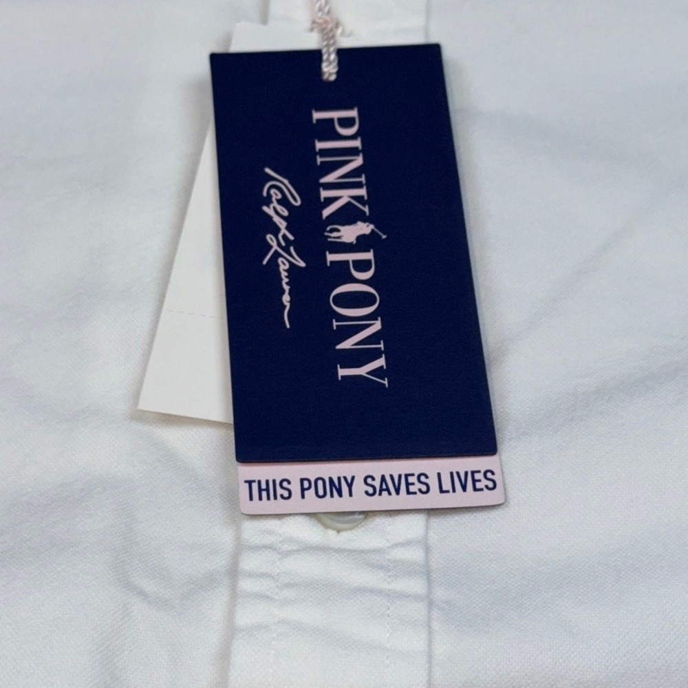 Polo Ralph Lauren Pink Pony White Cotton Oxford Shirt 3XL NWT - Picture 5 of 9